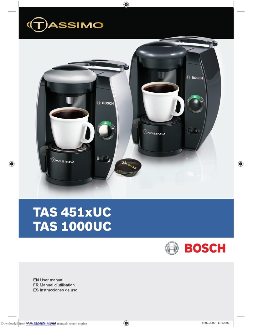 Bosch TASSIMO TAS 451 UC Series user manual