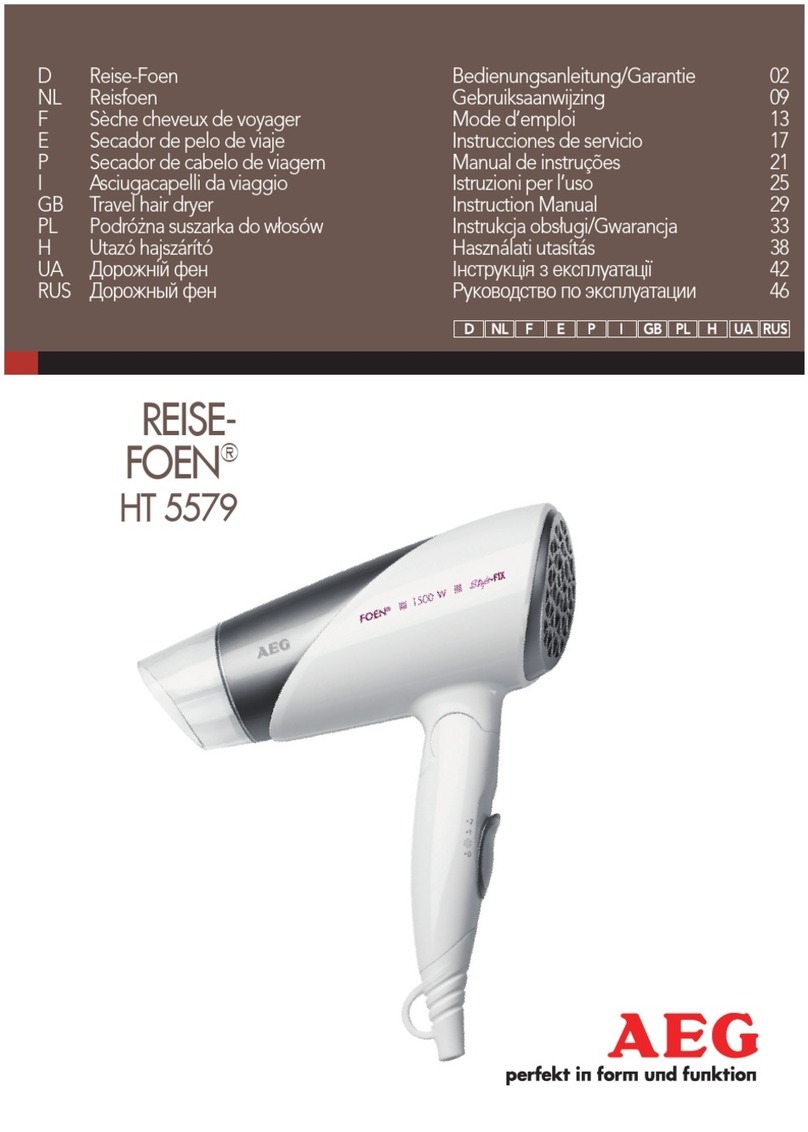 AEG REISE-FOEN HT 5579 instruction manual
