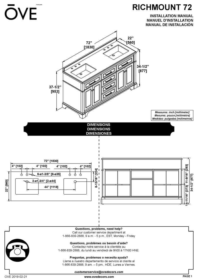 OVE RICHMOUNT 72 installation manual