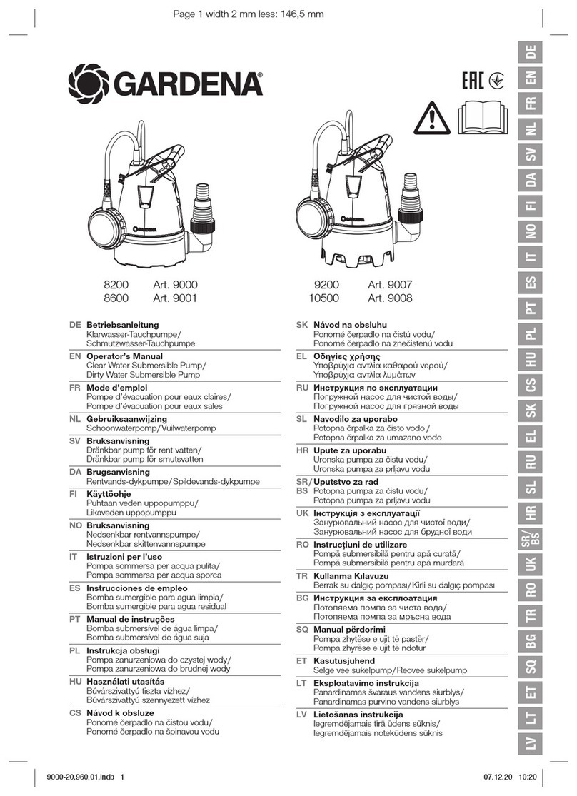 Gardena 9200 Operator's manual