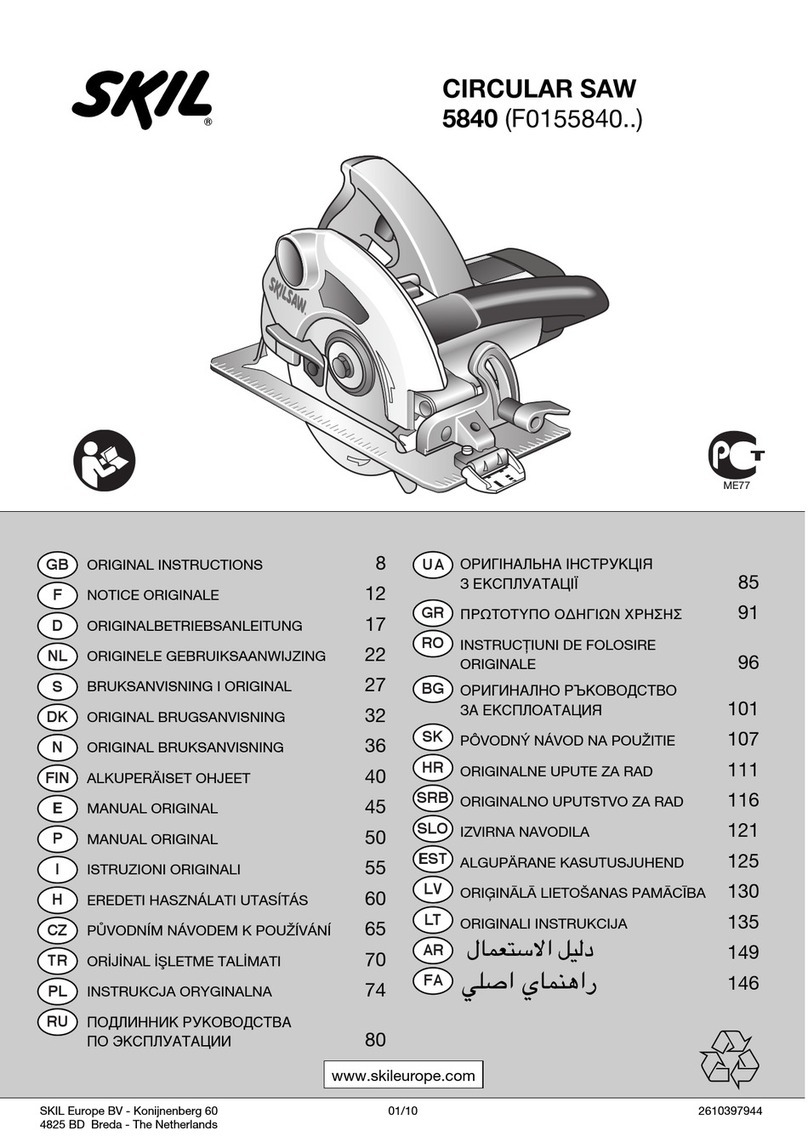 Skil Skilsaw 5840 User manual