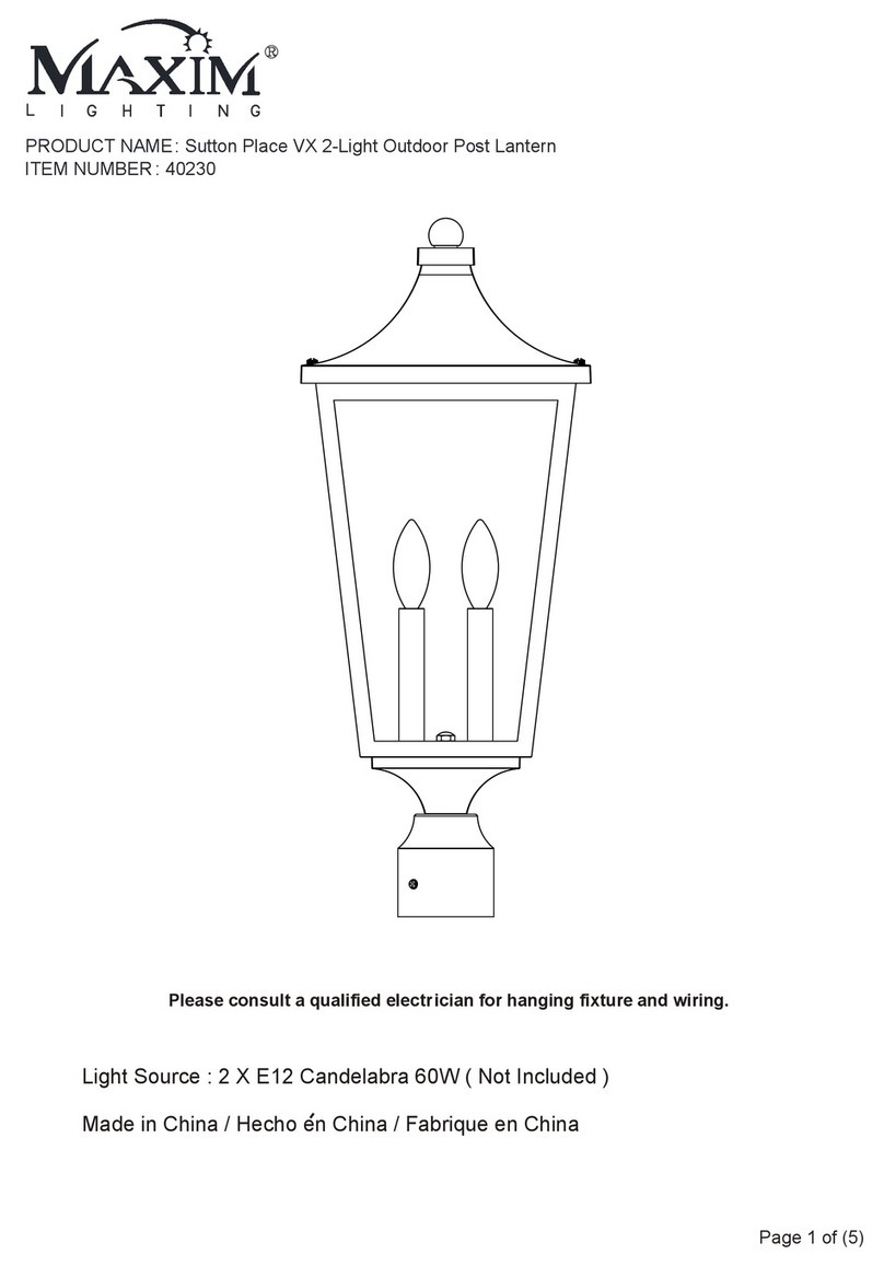 Maxim Lighting Sutton Place VX manual