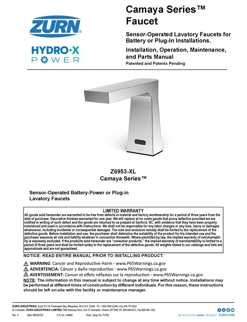 ZURN Camaya Z6953-XL User manual