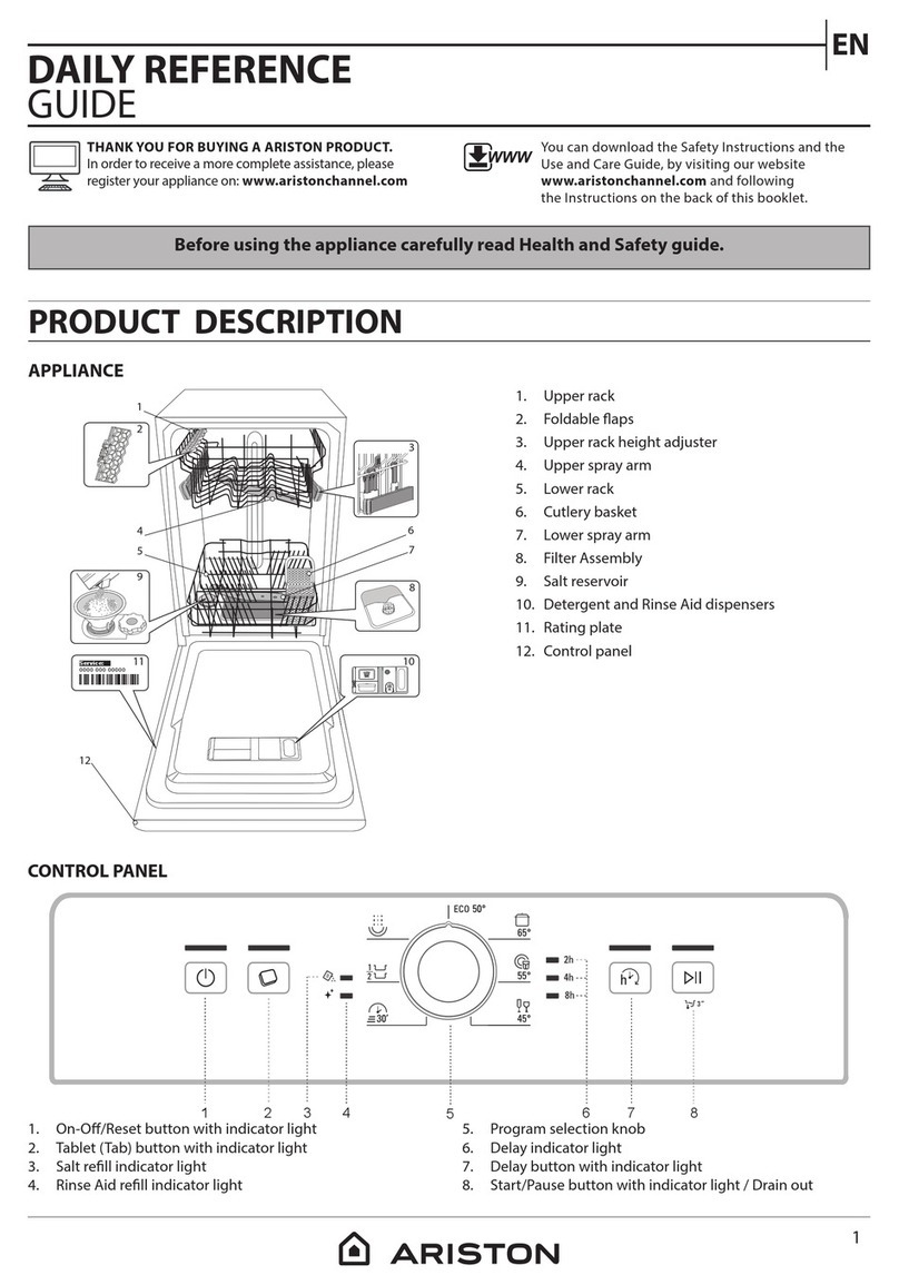 Ariston LSFE 1B19 S Daily reference guide