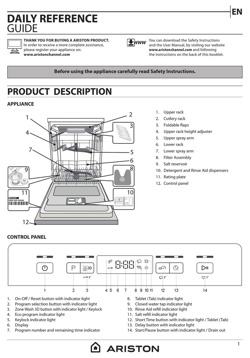 Ariston LBC 3C26 WF Daily reference guide