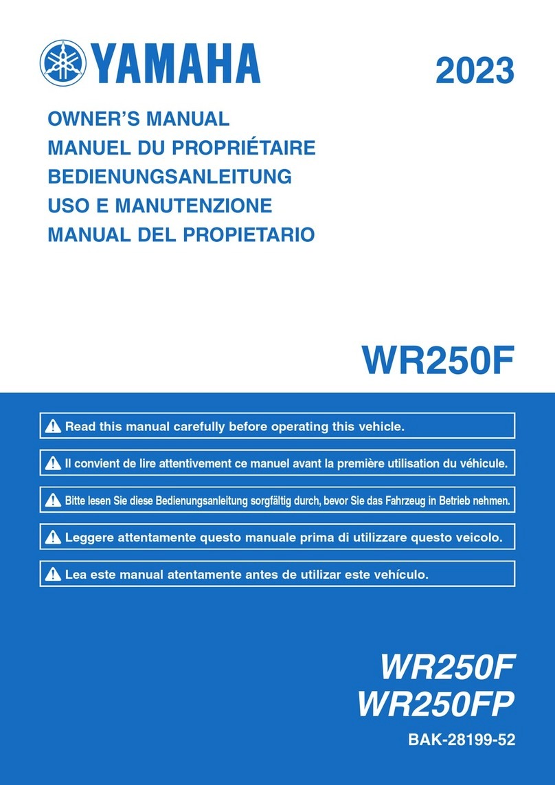 Yamaha WR250F 2023 owner's manual
