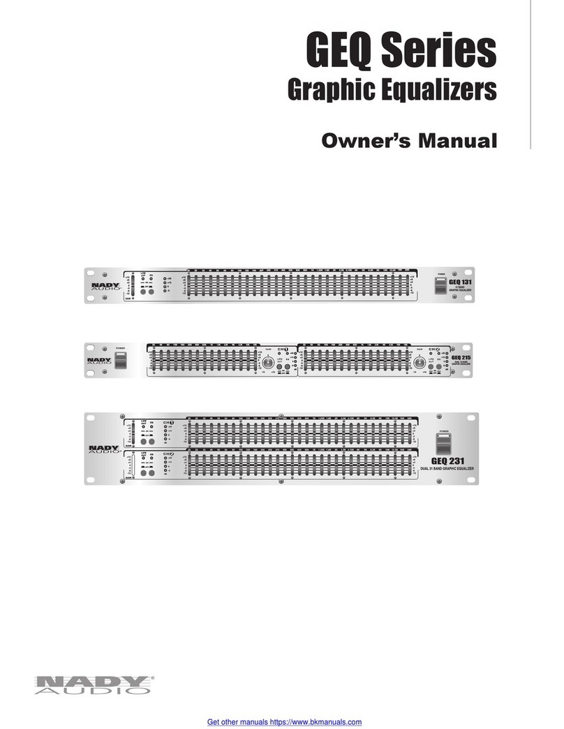 Nady Audio GEQ Series owner's manual