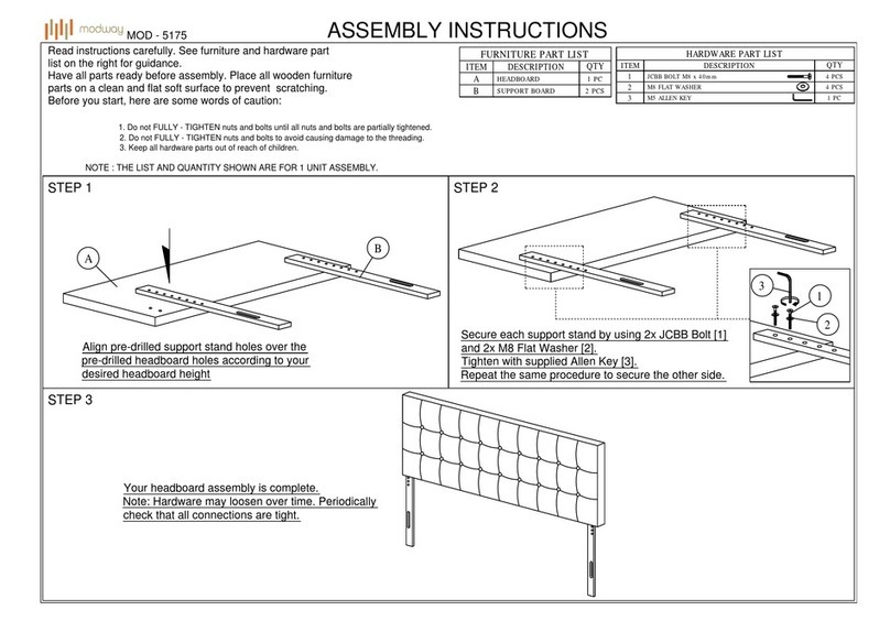 modway MOD-5175 Assembly instructions