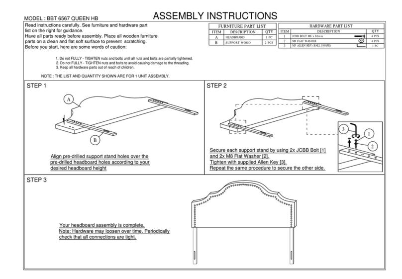 Baxton Studio BBT 6567 QUEEN HB User manual
