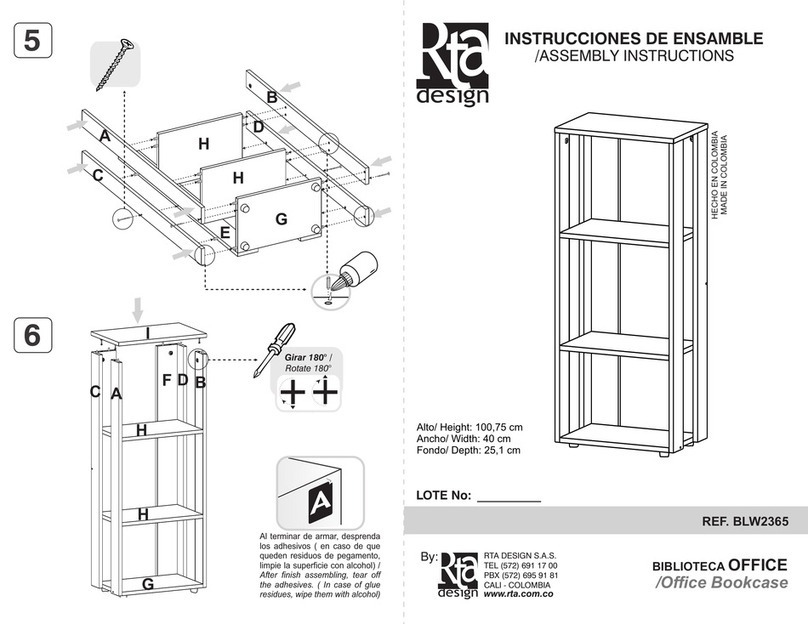 Rta design BLW2365 Assembly instructions Rta design BLW2365 Assembly instructions