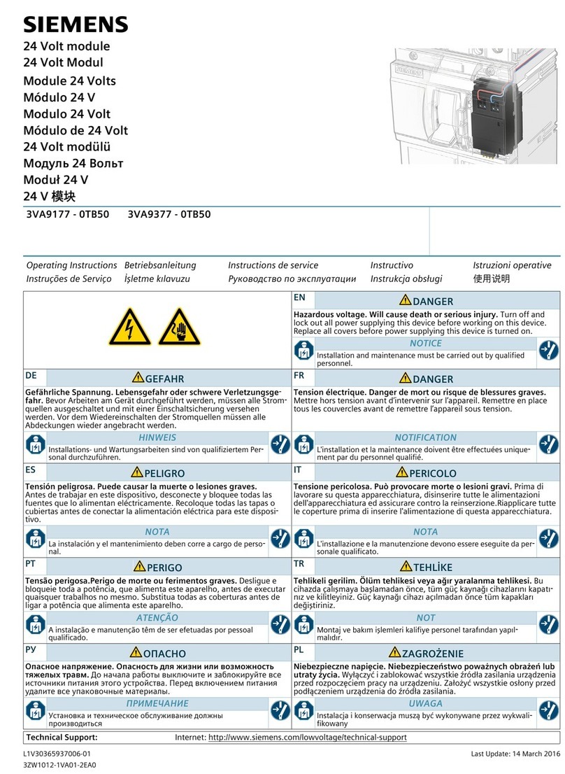 Siemens 3VA9177-0TB50 User manual