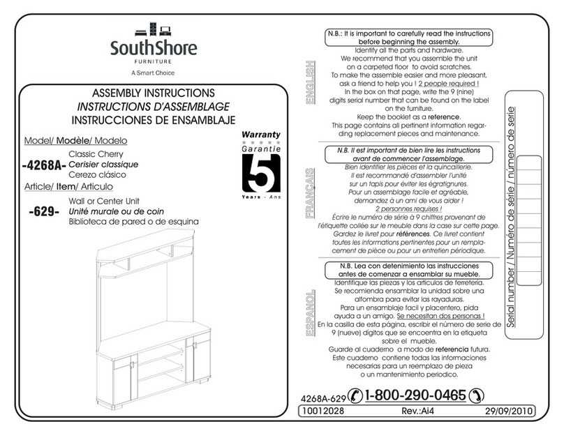 SouthShore 4268A-629 Assembly instructions
