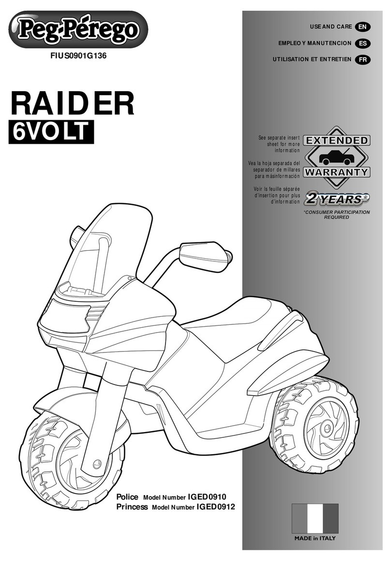 Peg-Perego RAIDER Police IGED0910 Use and care