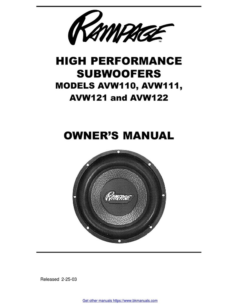 Rampage AVW121 owner's manual