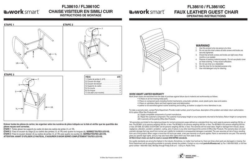 Office Star Products Work Smart FL38610C User manual