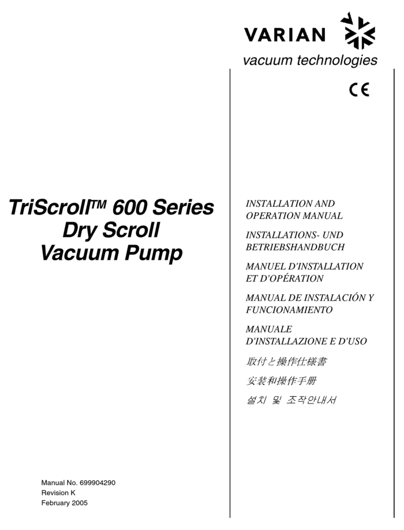 Varian TriScroll 600 Series User manual