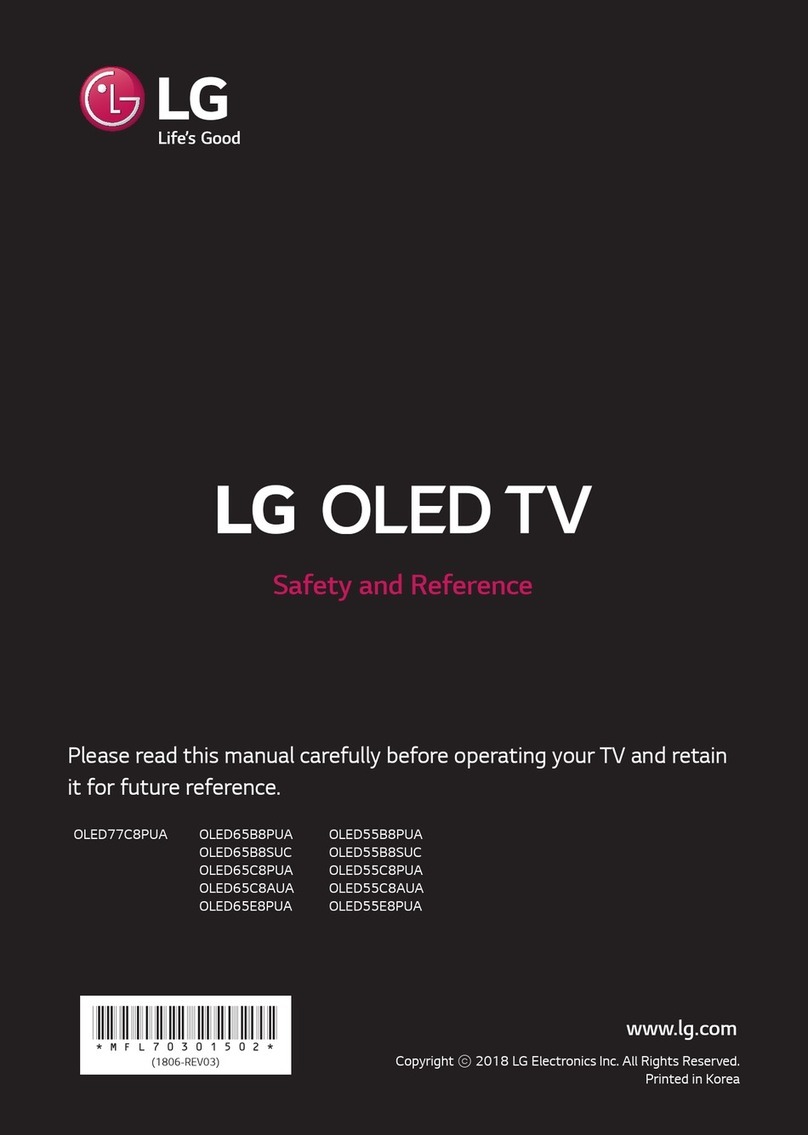 LG OLED65B8SUC Safety and reference