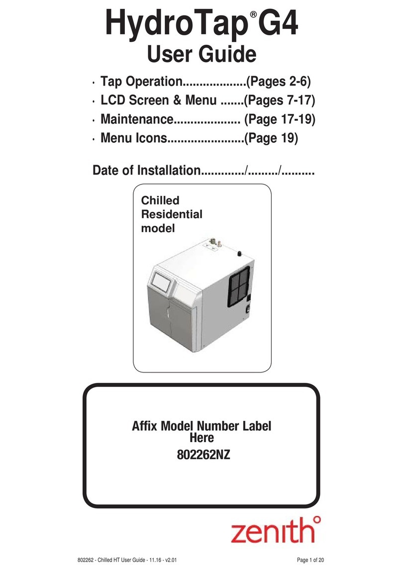 Zenith HydroTap G4 802262NZ User manual
