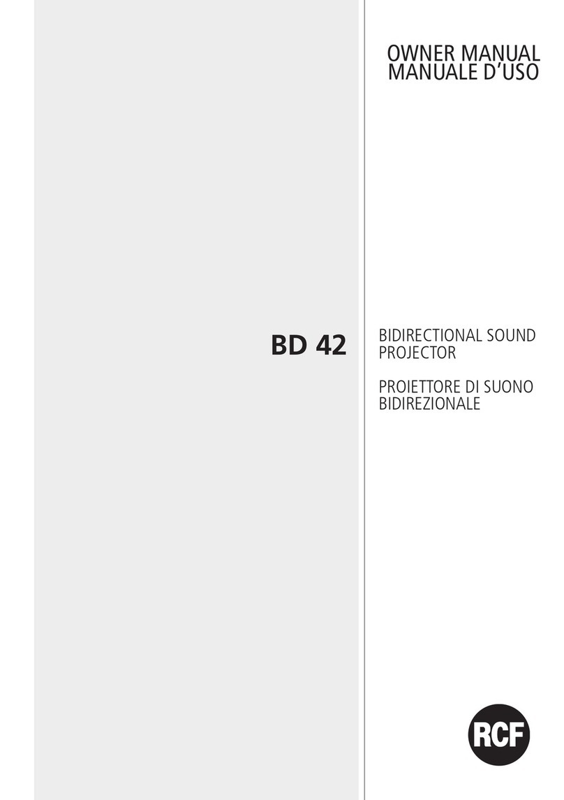 RCF BD 42 owner's manual