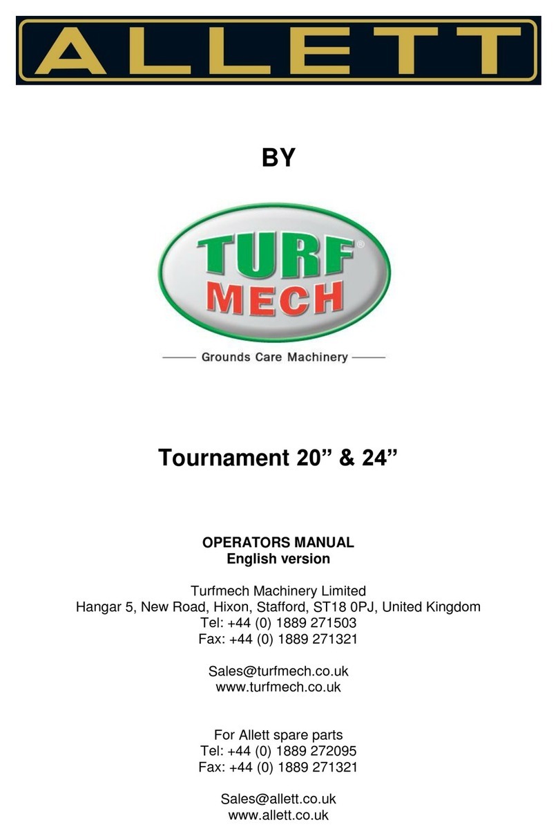 Turfmech Allett Tournament 20 Operator's manual