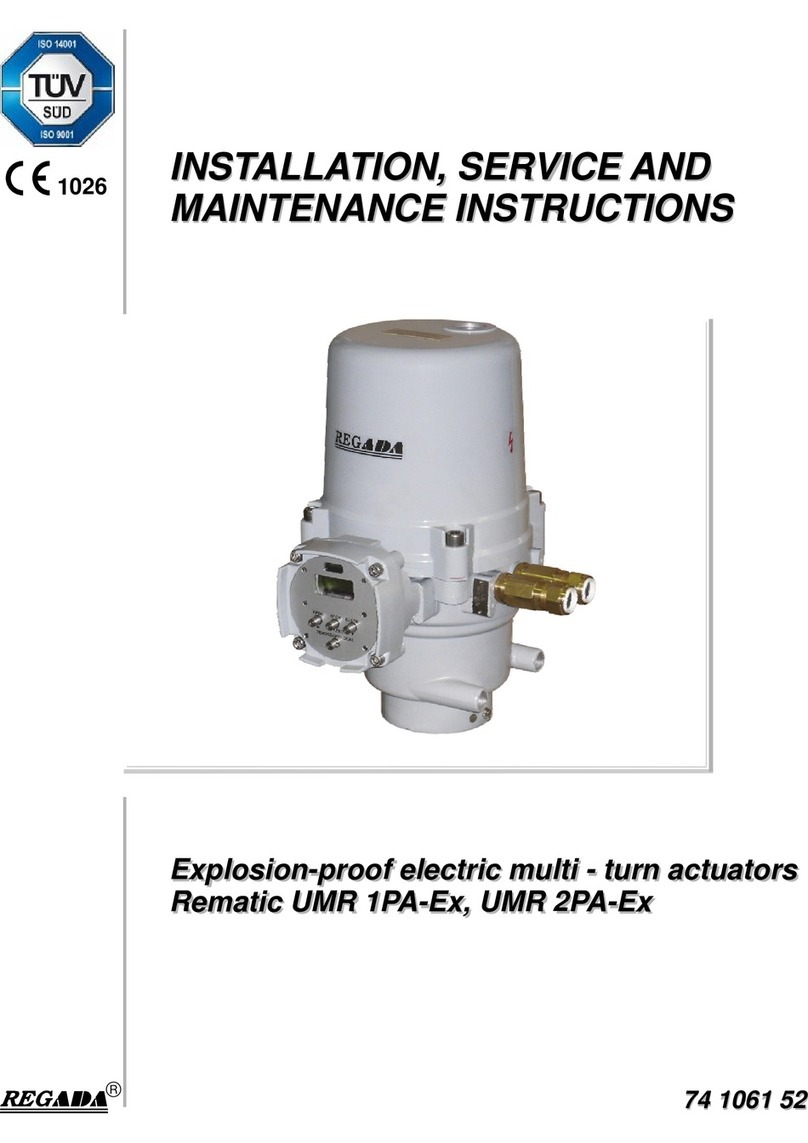 Regada Rematic UMR 1PA-Ex Installation, service and maintenance instructions