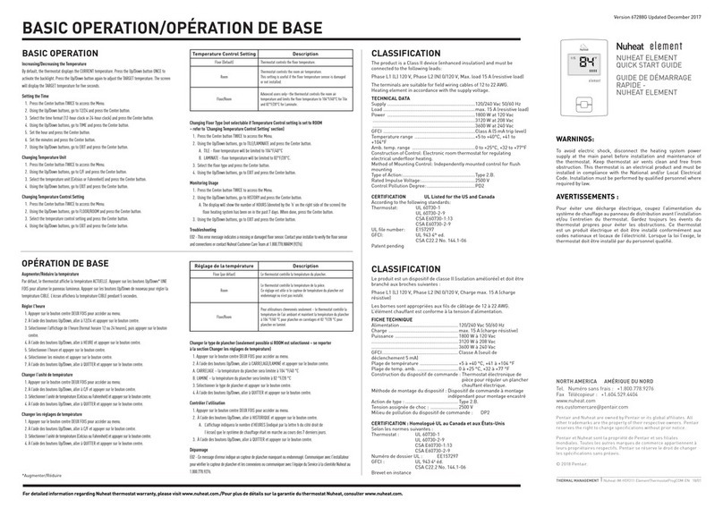 Nu-Heat Element User manual