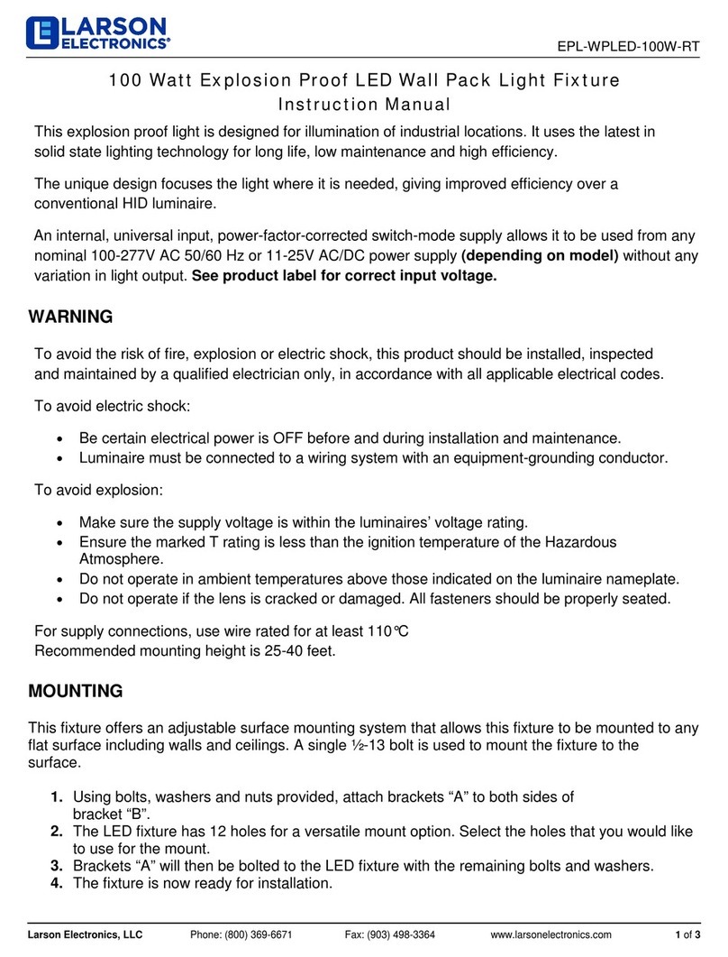 Larson Electronics EPL-WPLED-100W-RT instruction manual