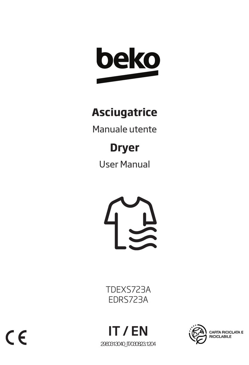 Beko EDRS723A user manual
