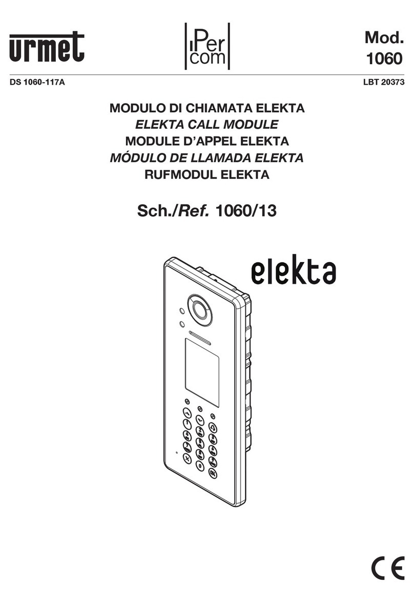 urmet domus iPercom Elekta 1060/13 instructions