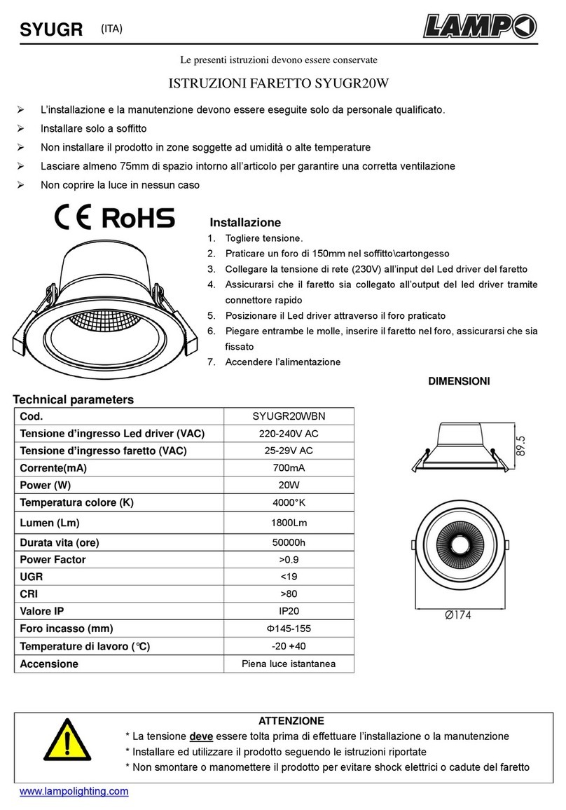 Lampo SYUGR20W User manual