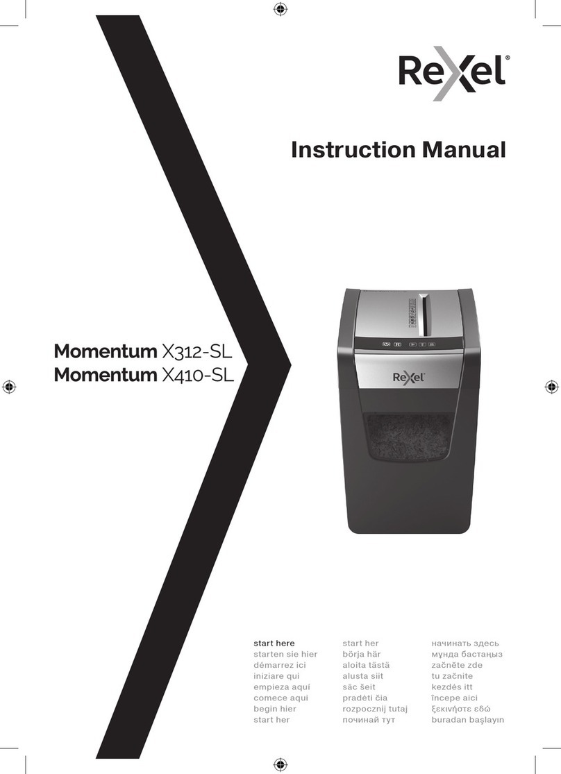 Rexel Momentum X410-SL User manual
