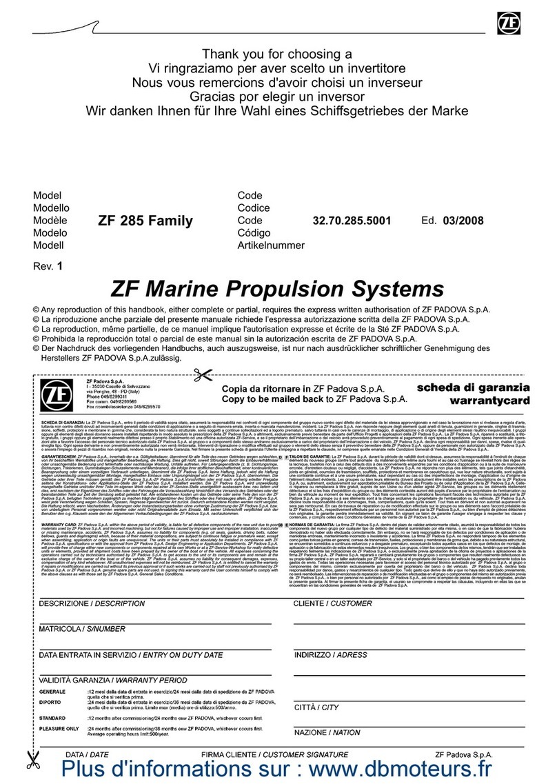ZF Marine ZF 285 Series manual