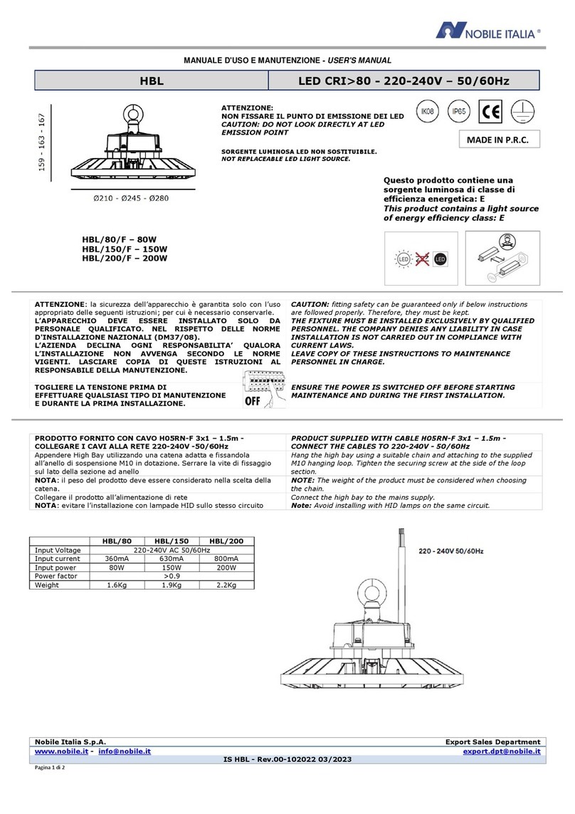 Nobile HBL Series user manual