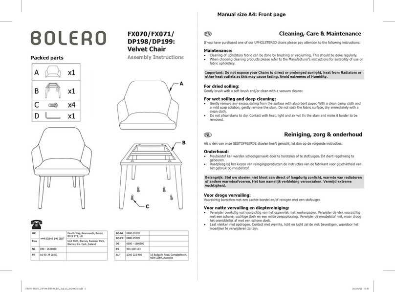 BOLERO DP198 Assembly instructions