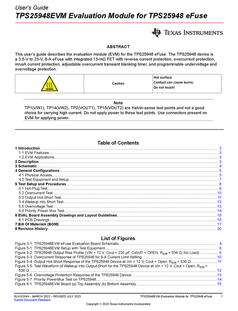 Texas Instruments TPS25948EVM user guide