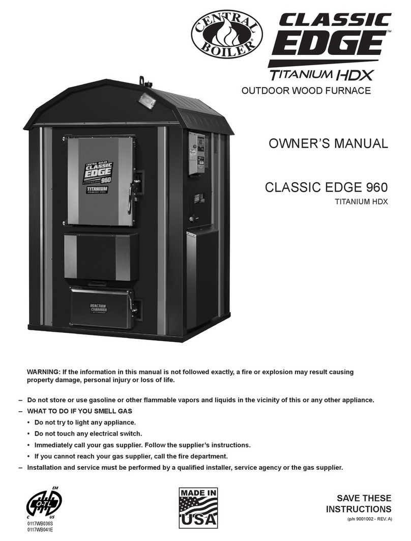 Central Boiler CLASSIC EDGE 960 TITANIUM HDX owner's manual Central Boiler CLASSIC EDGE 960 TITANIUM HDX owner's manual