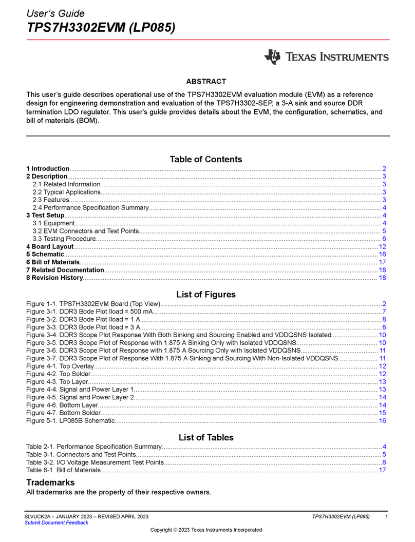 Texas Instruments TPS7H3302EVM LP085 user guide