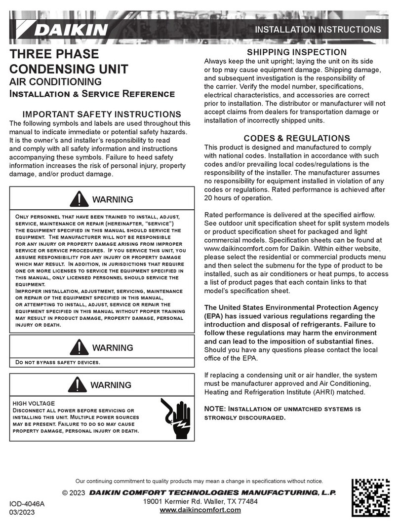 Daikin DX3SEA User manual