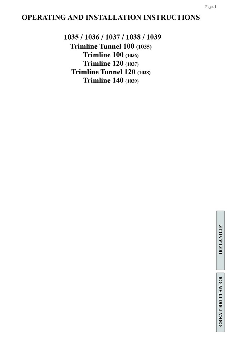 Thermocet Trimline Tunnel 100 Operating and installation instructions