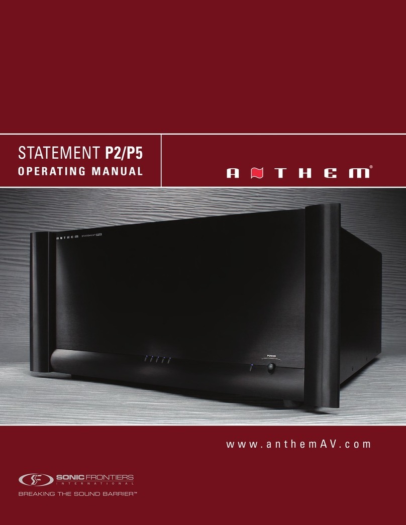 Sonic Frontiers Anthem STATEMENT P2 operating manual