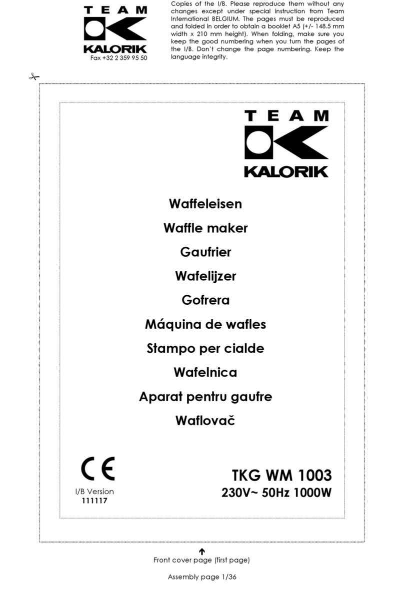 Team Kalorik TKG WM 1003 manual