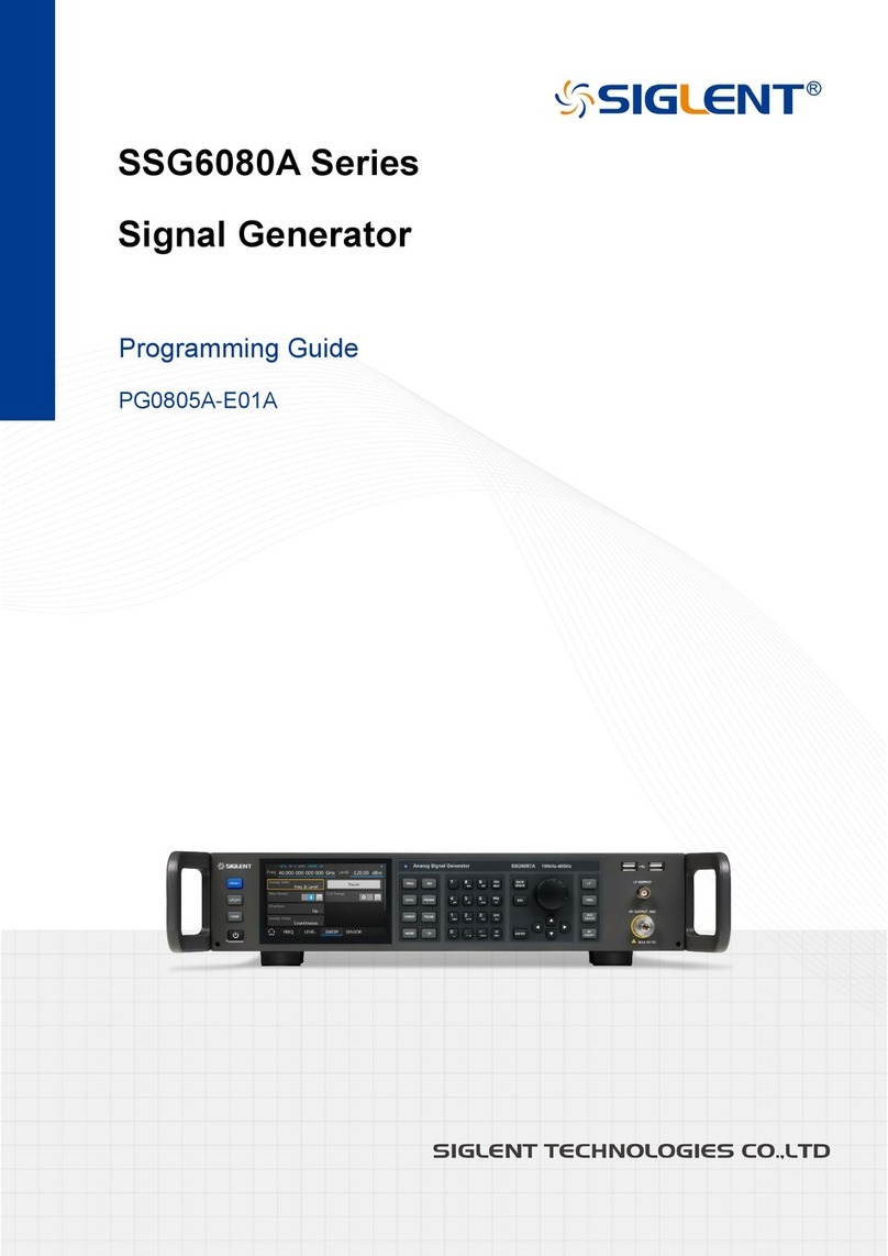 SIGLENT SSG6080A Series Operating instructions