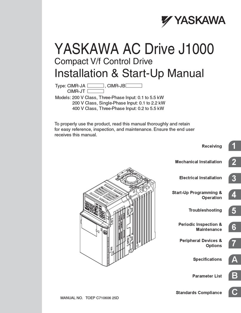 YASKAWA CIMR-JB Series Installation and operation manual
