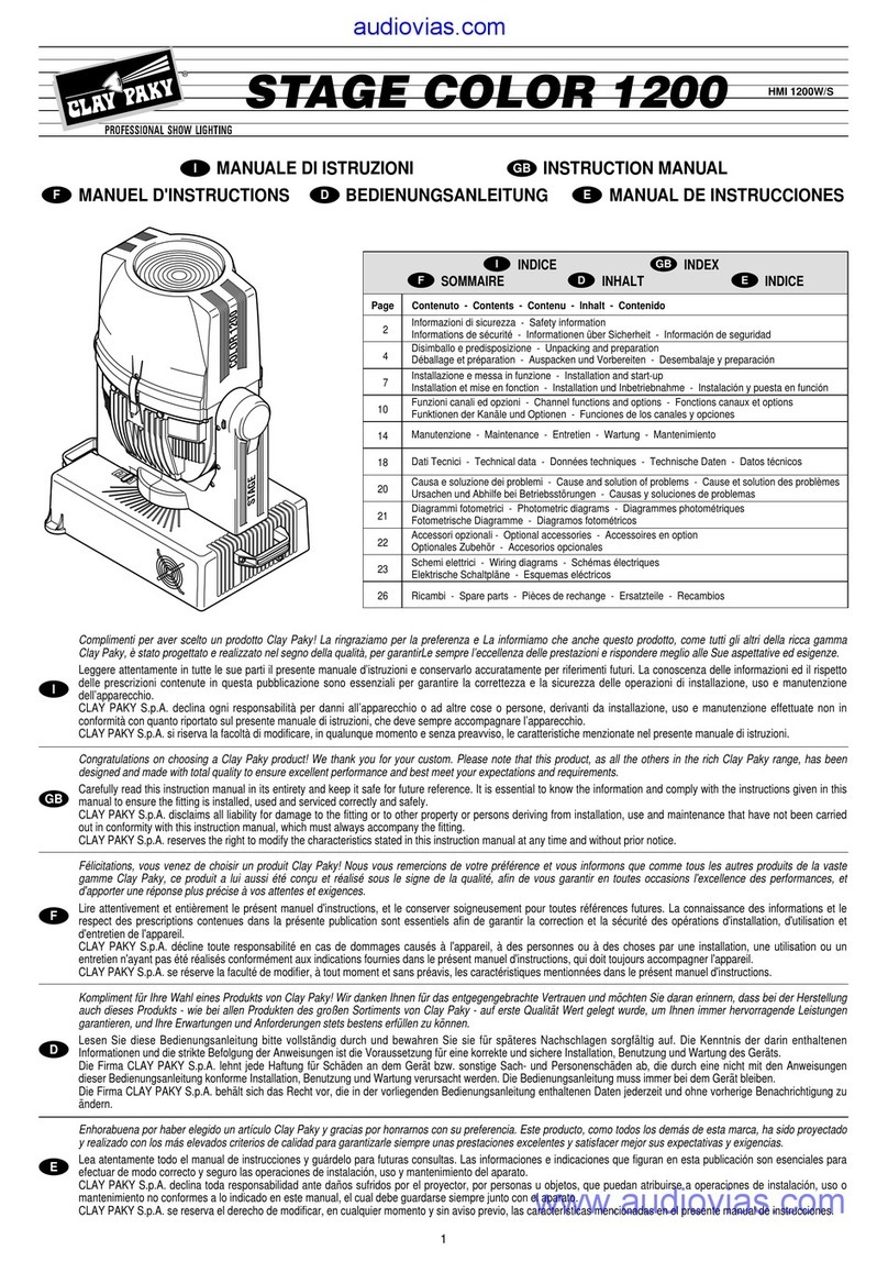 Claypaky STAGE COLOR 1200 User manual