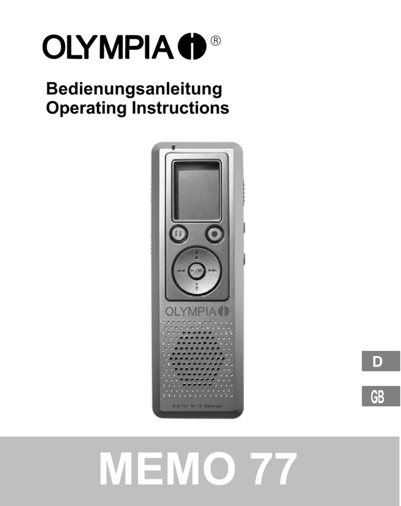 Olympia MEMO 77 User manual