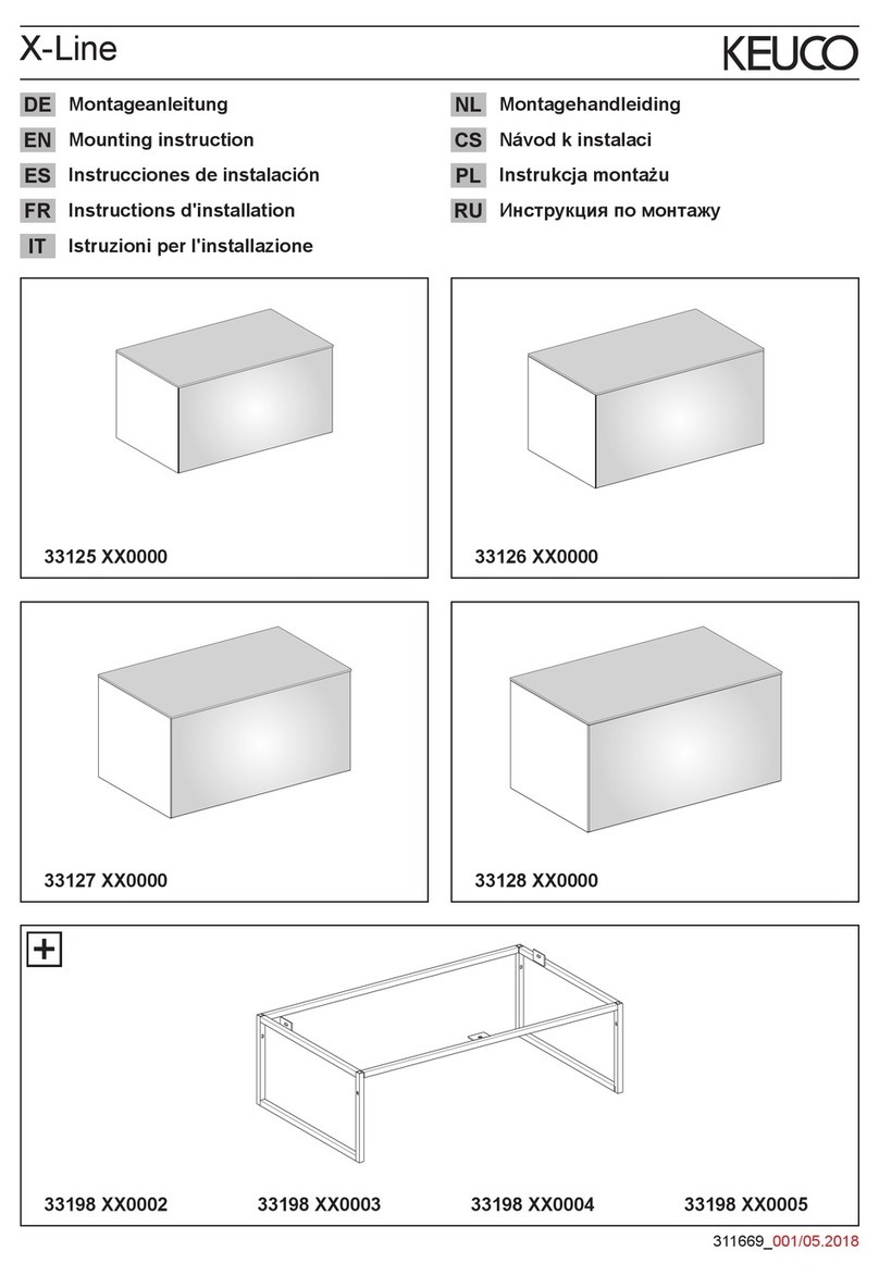 KEUCO X Series Mounting instruction