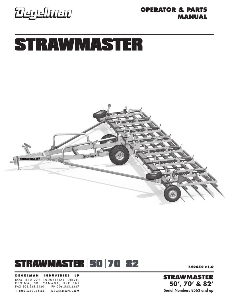 Degelman STRAWMASTER 50 Operator's & parts manual