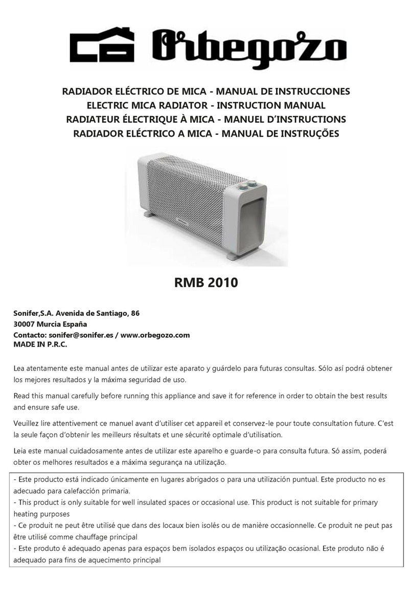 Orbegozo RMB 2010 instruction manual