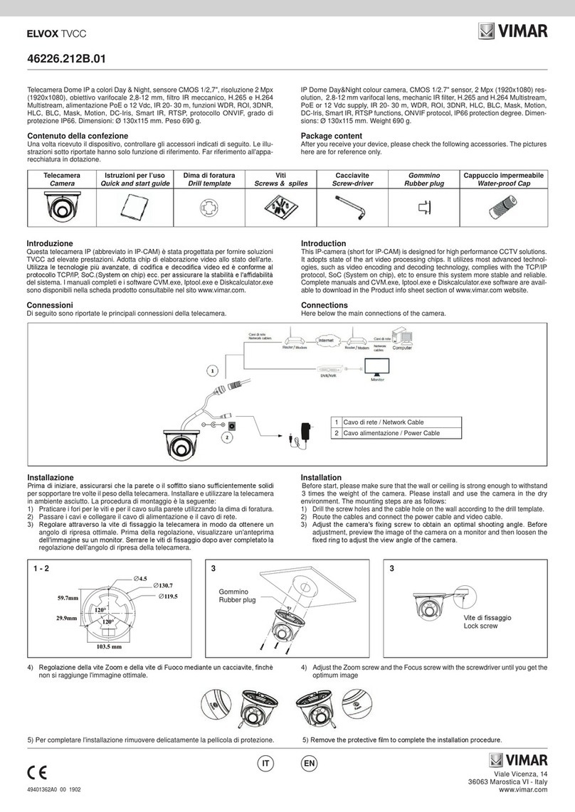 Vimar ELVOX 46226.212B.01 User manual
