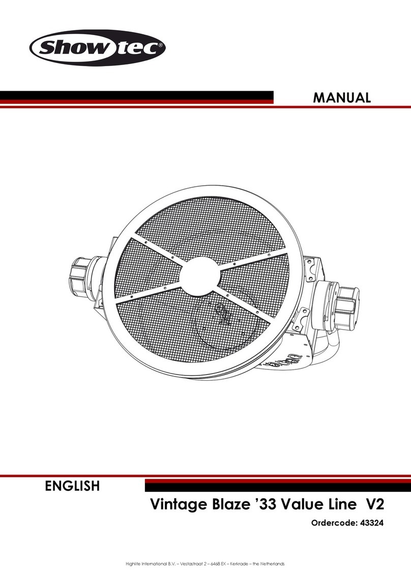 Show Tec Vintage Blaze 33 Value Line V2 User manual